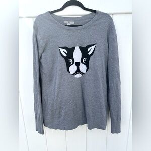 Bass Frenchie grey bulldog‎ pullover sz xl